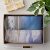 明るい青空及び海岸線のビーチのティッシュペーパー 薄葉紙 (ギフト)