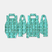 明るい青色の光沢、正方形またはグリッド内のイメージ フェイバーボックス (折り畳みなし)