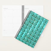 明るい青色の光沢、正方形またはグリッド内のイメージ プランナー手帳 (ディスプレー)