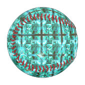 明るい青色の光沢、正方形またはグリッド内のイメージ 野球ボール (正面左)