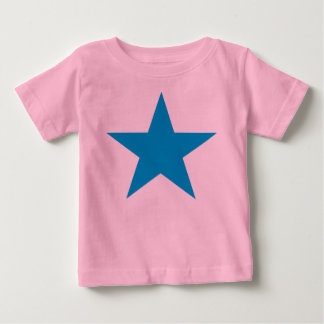 明るい青色の星 ベビーTシャツ