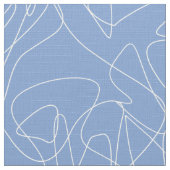 明るい青色の背景に白い抽象芸術のドット ファブリック (クローズアップ)