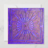 明るい青，白 案内状 (正面)