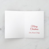 明るい青、金、緑の折りたたみクリスマスカード カード (内部)