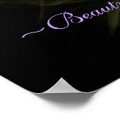 明るい青N紫色の花W/Dew Dropポスター ポスター (角)