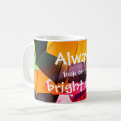 明るい面の常の傘の//の一見 コーヒーマグカップ (正面左)