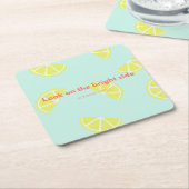 明るい面を見て！オートルフターフリスター スクエアペーパーコースター (アングル)