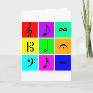 明るい音楽のシンボル カード