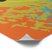 明るい音楽の色の爆発に関するノート ポスター (角)