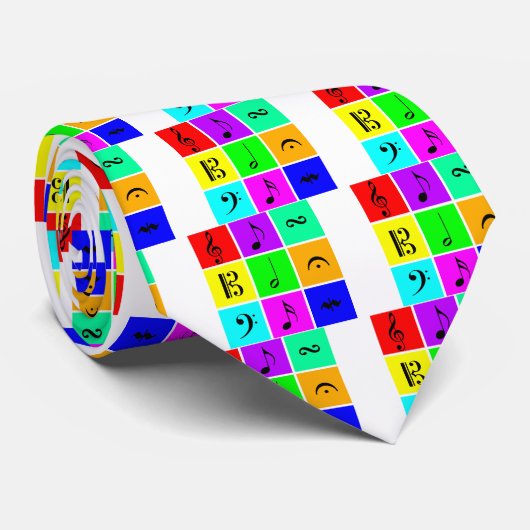 明るい音楽記号 ネクタイ (ロール)