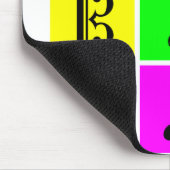 明るい音楽記号 マウスパッド (コーナー)