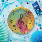 明るい音色が爆発する音色 ペーパープレート (パーティー)