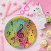 明るい音色が爆発する音色 ペーパープレート (パーティー)