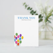 明るい風船の誕生日お礼カード サンキューカード (スタンド正面)
