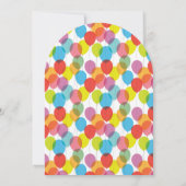 明るい風船大人の誕生日パーティー 招待状 (裏面)