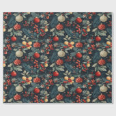 明るい飾スクリスマスラッピング紙 ラッピングペーパー (フラット)