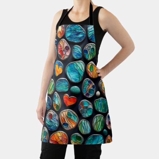 明るい飾絵を描り石 エプロン (インサイチュ)