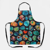 明るい飾絵を描り石 エプロン (正面)