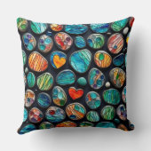 明るい飾絵を描り石 クッション (裏面)