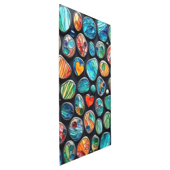 明るい飾絵を描り石 メタルプリント (3/4)