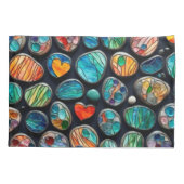 明るい飾絵を描り石 枕カバー (裏面-左)