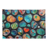 明るい飾絵を描り石 枕カバー (裏面-右)