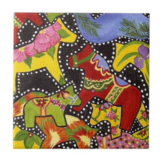 明るい馬のタイル タイル (正面)