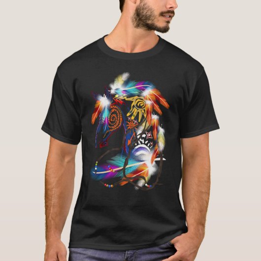 明るい馬のワイシャツ Tシャツ (正面)