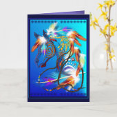 明るい馬2のカード カード (黄色い花)