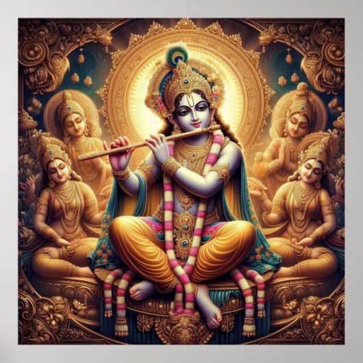 明るい魅力的詳細ムリマノハールスリクリシュナ ポスター (正面)