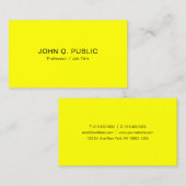 明るい鮮やかなネオンイエローテンプレートモダン 名刺 (正面/裏面)