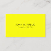 明るい鮮やかなネオンイエローテンプレートモダン 名刺 (正面)