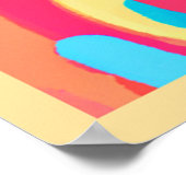 明るい鮮やかな色のパターン ポスター (角)