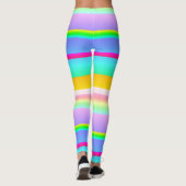 明るい鮮やかストライプの レギンス (裏面)