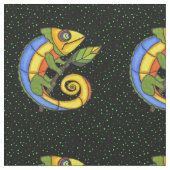 明るい鮮やか抽象芸術トカゲの葉の点を保持 ファブリック (クローズアップ)