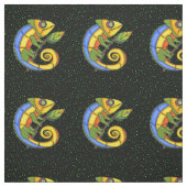 明るい鮮やか抽象芸術トカゲの葉の点を保持 ファブリック (見本)