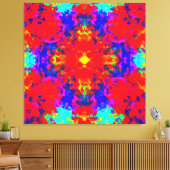 明るい鮮やか色のパターンのアート キャンバスプリント (インサイチュ (リビング))