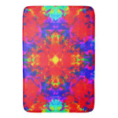 明るい鮮やか色のパターンのアート バスマット (正面縦)