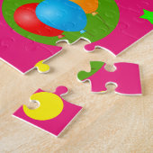 明るい鮮やか&カラフル – 任意の年齢のハッピーバースデー ジグソーパズル (側面)