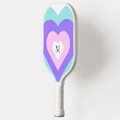 明るい鮮やかY2k 2000s複数ハート ピックルボールラケット (左)