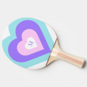 明るい鮮やかY2k 2000s複数ハート 卓球ラケット (横)