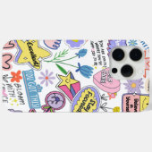 明るい黄緑色の平和的アウェアネスフォンケース Case-Mate iPhoneケース (裏面 (横))