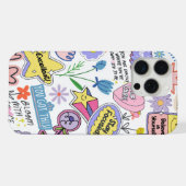 明るい黄緑色の平和的アウェアネスフォンケース iPhoneケース (裏面横)