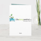 明るい黄色い花の記念カード/葬祭広告 カード (裏面)