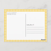 明るい黄色こ来この息子の赤ちゃんシャワー ポストカード (裏面)