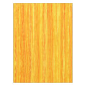 明るい黄色とオレンジの縦のストライプ テーブルクロス (正面)