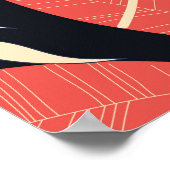 明るい黄色と夏のシームレスな熱帯パターン ポスター (角)