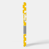 明るい黄色と灰色の水玉模様モノグラム Case-Mate iPhoneケース (裏面 / 左)