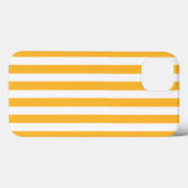 明るい黄色と白のキャンディストライプーのケースマテiPh Case-Mate iPhoneケース (裏面 (横))