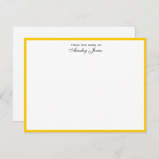 明るい黄色と白のフラパーソナライズされたット サンキューカード (正面/裏面)